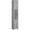 Image de vidaXL Armoire de salle de bain Gris Sonoma 30x30x183,5 cm Bois composite