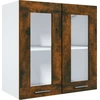 Image de vidaXL Armoire suspendue verre chêne fumé 60x31x60 cm Bois composite
