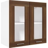 Image de vidaXL Armoire suspendue verre brun imitation chêne 60x31x60 cm Bois composite