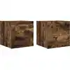 Image de Armoires TV murales 2 pcs. Chêne fumé 30,5x30x30 cm