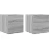 Image de vidaXL Armoires murales TV 2 pcs. Gris Sonoma 30,5x30x30 cm