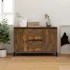 Image de vidaXL Sideboard chêne fumé 102x35x70 cm bois composite