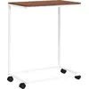 Image de vidaXL Table d'appoint avec roulettes Blanc 55x35x70 cm Bois composite