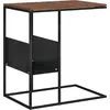 Image de vidaXL Table d'appoint noire 55x36x59,5 cm Bois composite