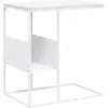 Image de vidaXL Table d'appoint blanche 55x36x59,5 cm Bois composite