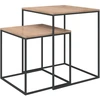 Image de vidaXL Ensemble de tables basses 2 pièces en bois composite et métal