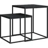 Image de vidaXL Ensemble de tables basses 2 pièces en bois composite et métal