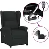 Image de vidaXL Fauteuil à oreilles avec fonction de couchage Électrique Noir Tissu