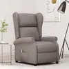 Image de vidaXL Fauteuil à oreilles avec fonction de couchage électrique Taupe Tissu