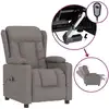 Image de vidaXL Fauteuil relax électrique Tissu Taupe