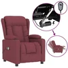 Image de vidaXL Fauteuil de massage électrique vin rouge tissu