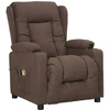 Image de vidaXL Fauteuil de massage électrique Taupe Tissu