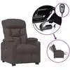 Image de vidaXL Fauteuil relax électrique brun foncé Tissu