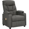 Image de vidaXL Fauteuil de massage électrique Tissu gris foncé