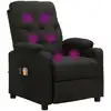 Image de vidaXL Fauteuil de massage électrique noir tissu