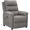 Image de vidaXL Fauteuil relax électrique gris clair Tissu