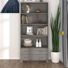 Image de vidaXL Highboard HAMAR Pin massif gris clair
