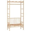 Image de vidaXL Banc de jardin avec pergola 116 cm bambou