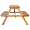 Image de vidaXL Table de pique-nique 115x115x81 cm bambou