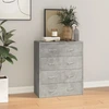 Image de vidaXL Commode avec 4 tiroirs 60x30,5x71 cm gris béton