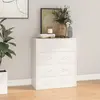 Image de vidaXL Commode avec 4 tiroirs 60x30,5x71 cm blanc brillant