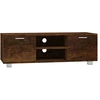 Image de vidaXL Armoire TV chêne fumé 120x40,5x35 cm Bois composite