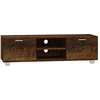 Image de vidaXL Armoire TV chêne fumé 140x40,5x35 cm Bois composite