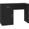 Image de vidaXL Bureau avec espace de rangement noir 100x40x73 cm Bois composite