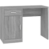 Image de vidaXL Bureau avec espace de rangement Gris Sonoma 100x40x73 cm