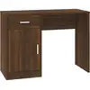 Image de vidaXL Bureau avec espace de rangement brun imitation chêne 100x40x73 cm