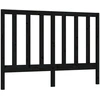Image de vidaXL Tête de lit noir 156x4x100 cm pin massif