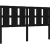 Image de vidaXL Tête de lit noire 155,5x4x100 cm Pin massif