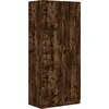 Image de vidaXL Armoire chêne fumé 90x52x200 cm Bois composite