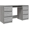 Image de vidaXL Bureau gris Sonoma 140x50x77 cm Bois composite