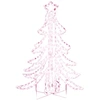 Image de vidaXL Sapin de Noël LED pliable blanc chaud 87x87x93 cm