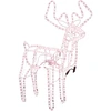 Image de vidaXL Silhouette de renne à LED avec tête mobile Blanc chaud 76x42x87 cm