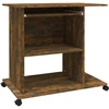 Image de vidaXL Bureau chêne fumé 80x50x75 cm bois composite