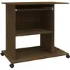 Image de vidaXL Bureau brun imitation chêne 80x50x75 cm bois composite