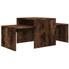 Image de vidaXL Ensemble de tables basses en chêne fumé 100x48x40 cm bois composite