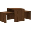 Image de vidaXL Ensemble de tables basses brun imitation chêne 100x48x40 cm bois composite