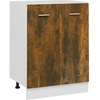 Image de vidaXL Armoire basse Lyon chêne fumé 60x46x81,5 cm Matériau dérivé du bois
