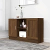 Image de vidaXL Sideboard brun imitation chêne 120x30,5x70 cm Matériau dérivé du bois