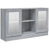 Image de vidaXL Armoire vitrine Gris Sonoma 120x30,5x70 cm Bois composite