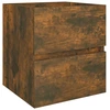 Image de vidaXL Armoire sous lavabo chêne fumé 41x38,5x45cm Bois composite