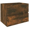 Image de vidaXL Armoire pour lavabo chêne fumé 60x38,5x45 cm Bois composite
