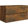 Image de vidaXL Armoire pour lavabo Chêne fumé 80x38,5x45 cm Bois composite