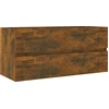 Image de vidaXL Armoire pour lavabo chêne fumé 100x38,5x45 cm Bois composite