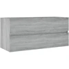 Image de vidaXL Meuble sous-lavabo Gris Sonoma 100x38,5x45cm Bois composite