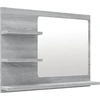 Image de vidaXL Miroir de salle de bain Gris Sonoma 60x10,5x45 cm Bois composite