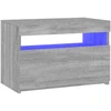 Image de vidaXL Armoire TV avec lampes LED Gris Sonoma 60x35x40 cm